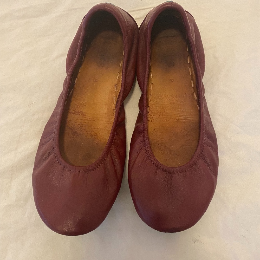 Tieks Burgundy Flats